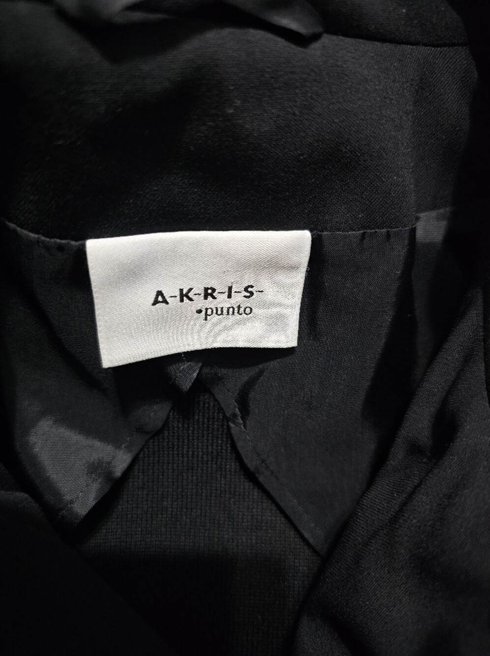 Akris Punto Black Plaid Geometric Wool Evening Jacket Blue 12 - Picture 5 of 7